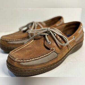 Sperry Men's Size 10 Brown Leather Boat Shoes